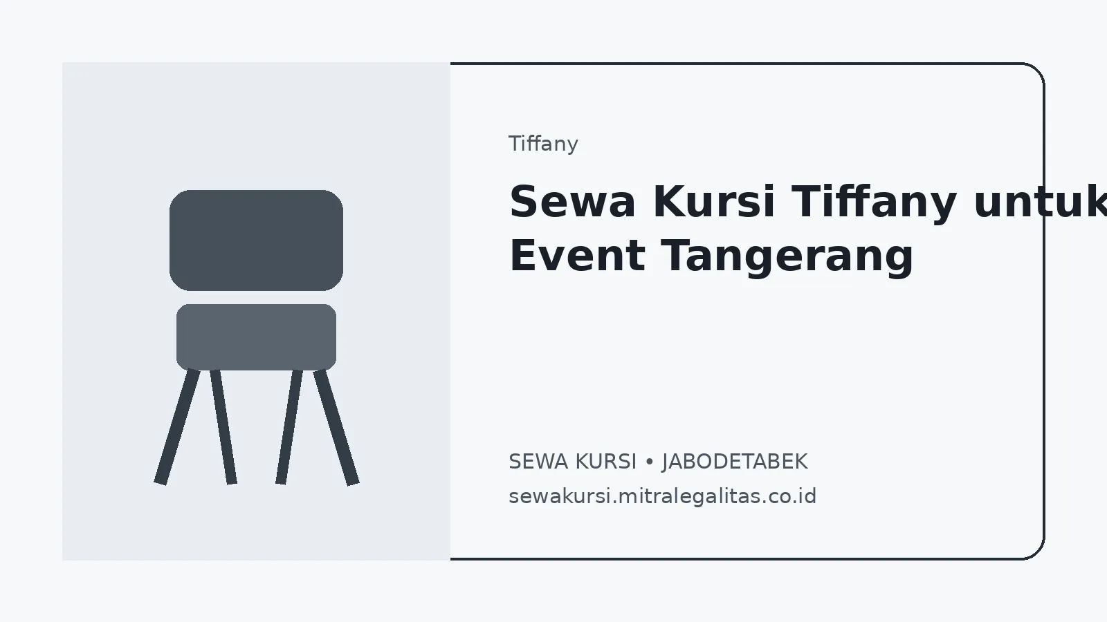 Sewa Kursi Tiffany untuk Event Tangerang