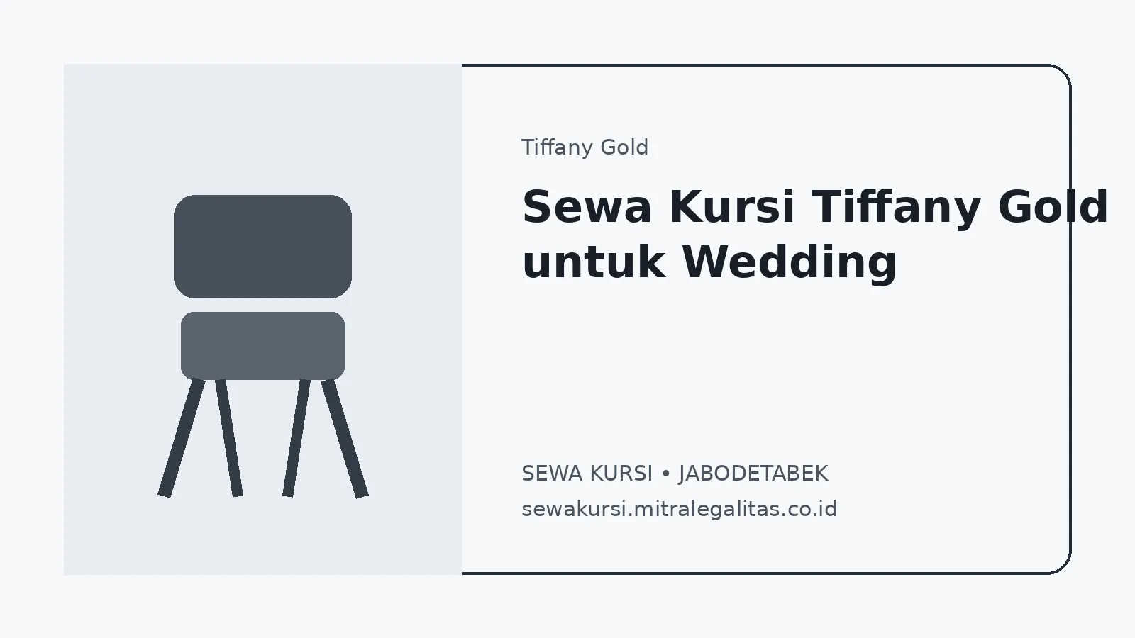 Sewa Kursi Tiffany Gold untuk Wedding