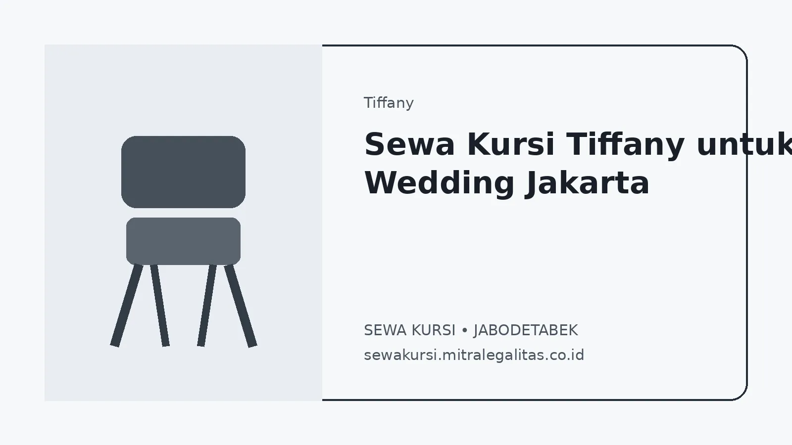 Sewa Kursi Tiffany untuk Wedding Jakarta
